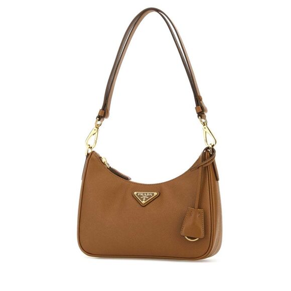 Prada Women Caramel Leather Mini Prada Re-Edition Shoulder Bag - Picture 2 of 2